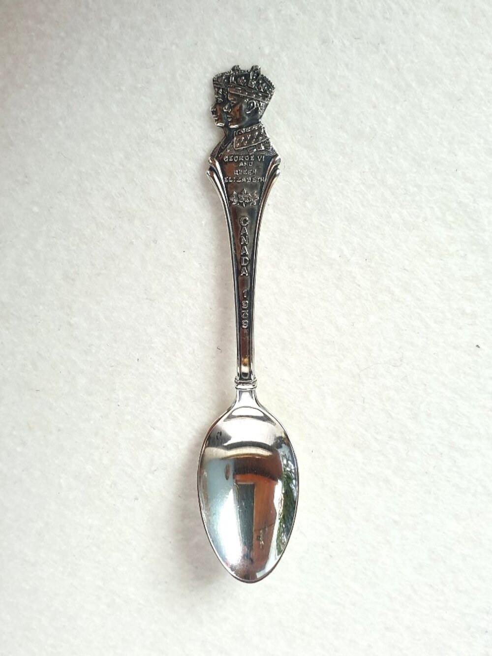 1939 BIRKS Sterling Silver King George VI & Queen Elizabeth Souvenir Spoon